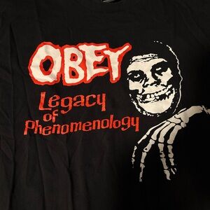 Obey x Misfits Black and Red Graphic Tee
